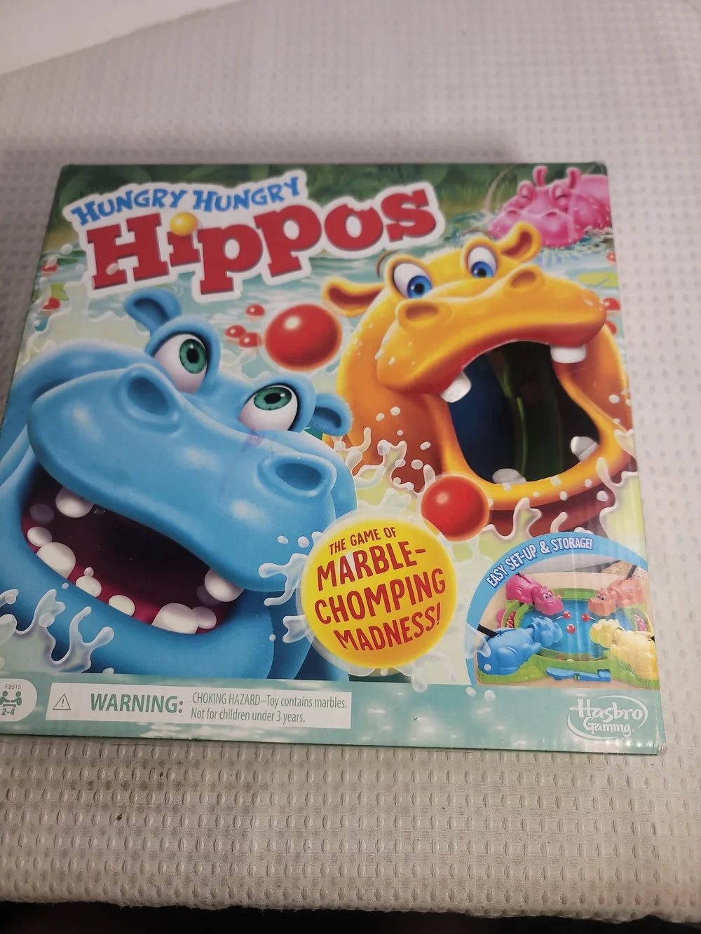 Hasbro Hungry Hungry Hippos Kids Game - Blue & Orange